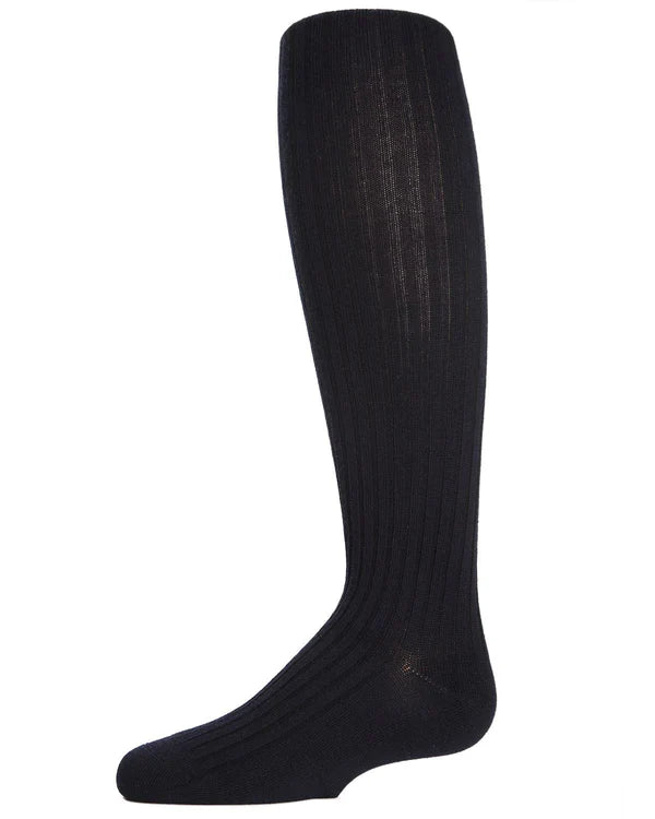 Memoi Girls Ribbed Cotton Blend Sweater Tights - Mk-302