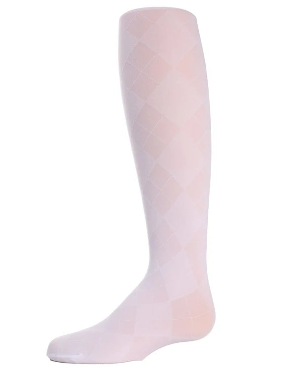Memoi Girls Sheer Argyle Nylon Tights - Mk-308