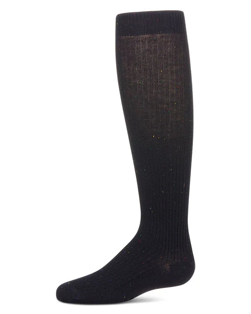 Memoi Thin Ribbed Speckled Knee High - Mk-5257