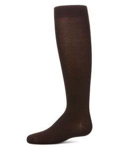 Memoi Kids Basic Soft Rayon from Bamboo Knee High Socks Coffee Bean - Mk-6266