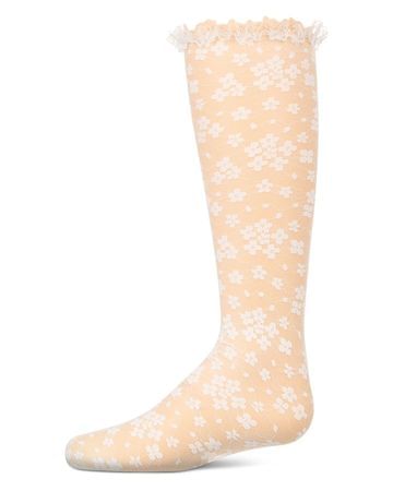 Memoi Floral Lace Knee High - MKF-2011