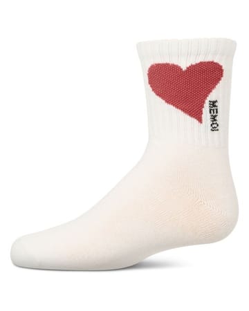 Memoi Single Heart Logo Crew - MKF-6065