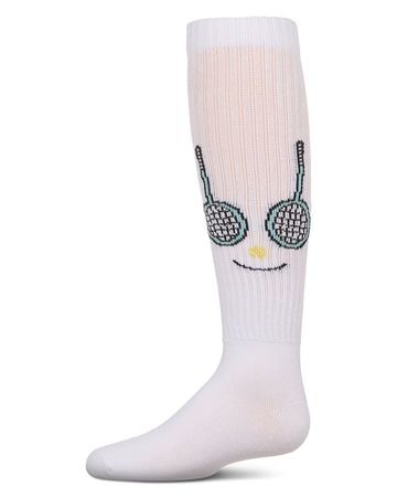 Memoi Tennis Smiley Face Knee High - MKF-7188