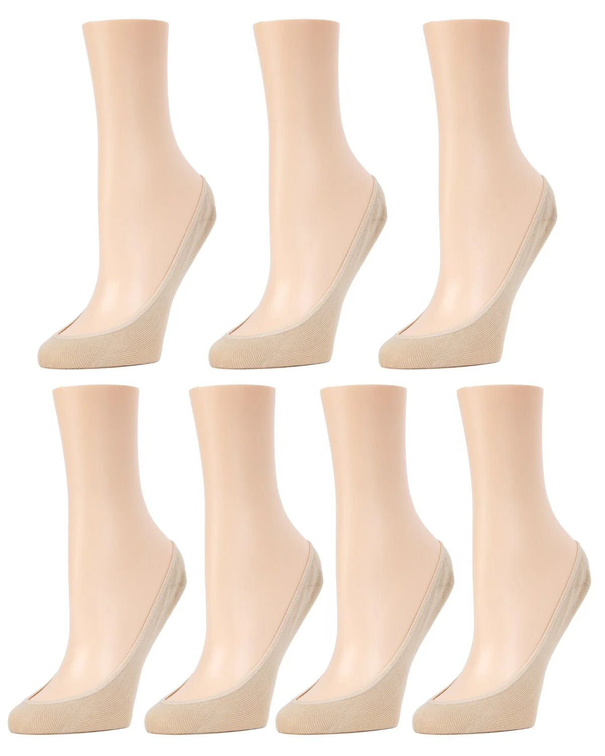 Memoi No-Show Micro Shoe Liners 7-Pack - Mp050