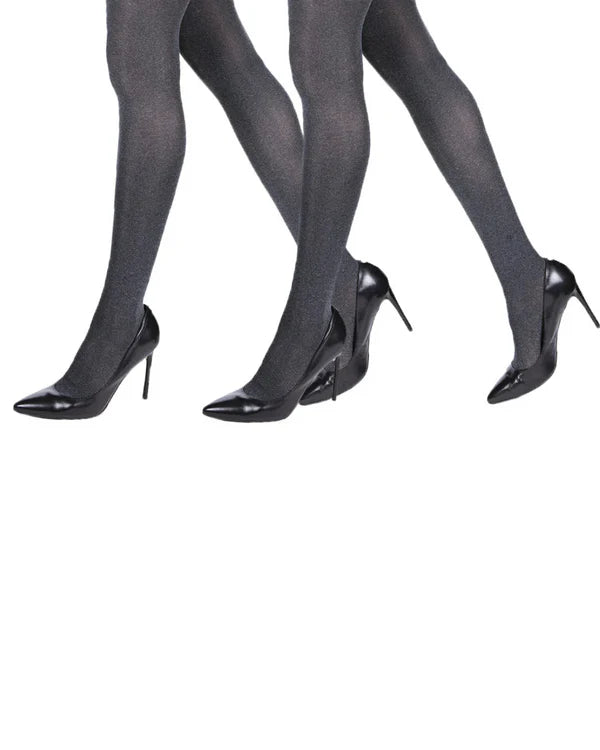 Memoi Softer Shade of Grey Control Top Tights 2-Pack - Mo-133