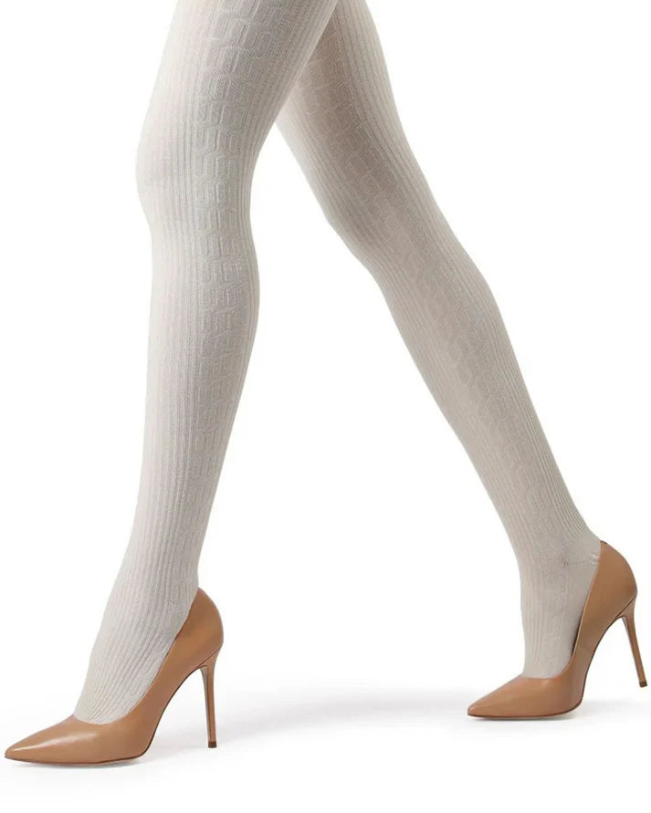 Memoi Portland Side Cable Knit Sweater Tights - Mo-360