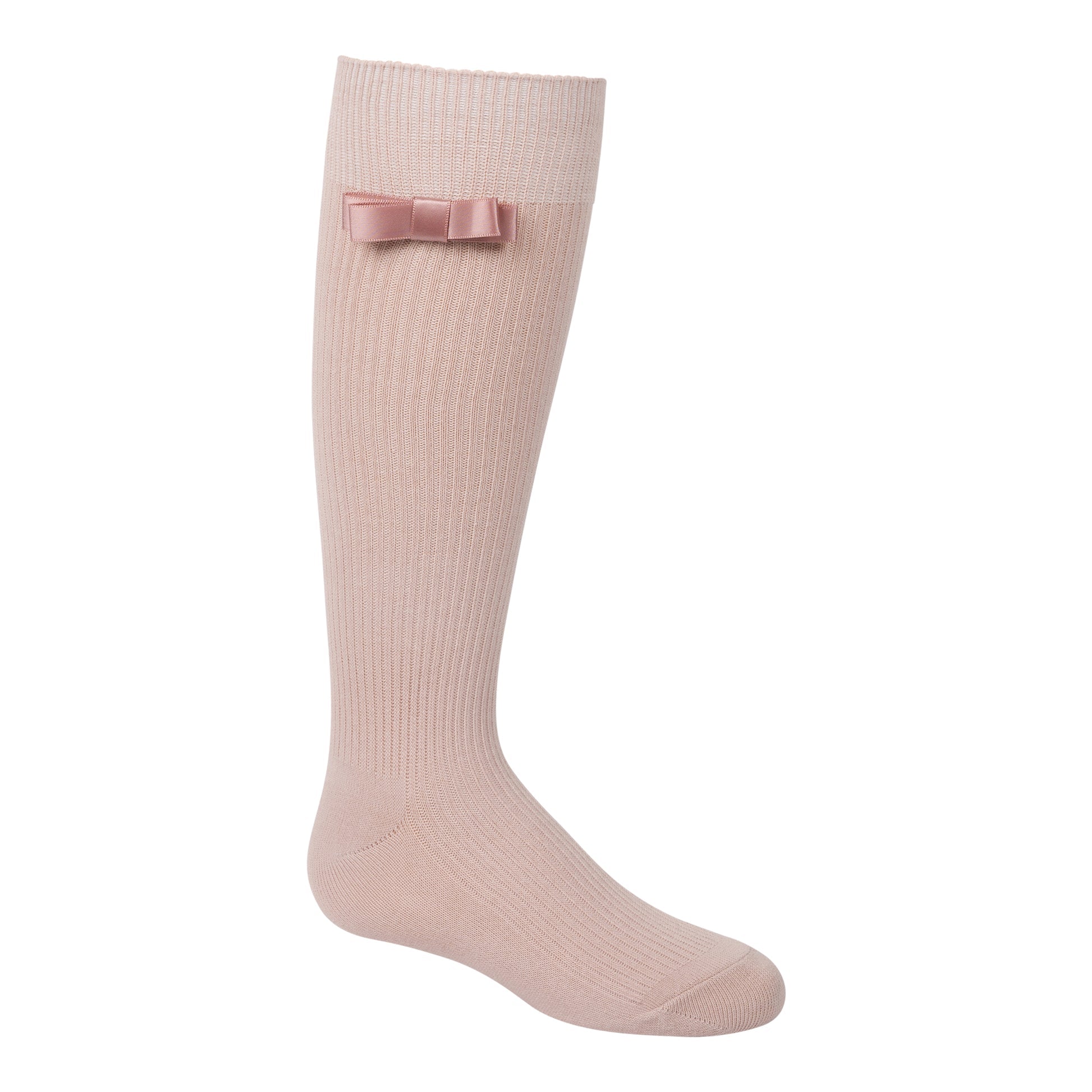 Flat Satin Bow Knee-High Socks – Elegant Satin Finish & Comfortable Fit