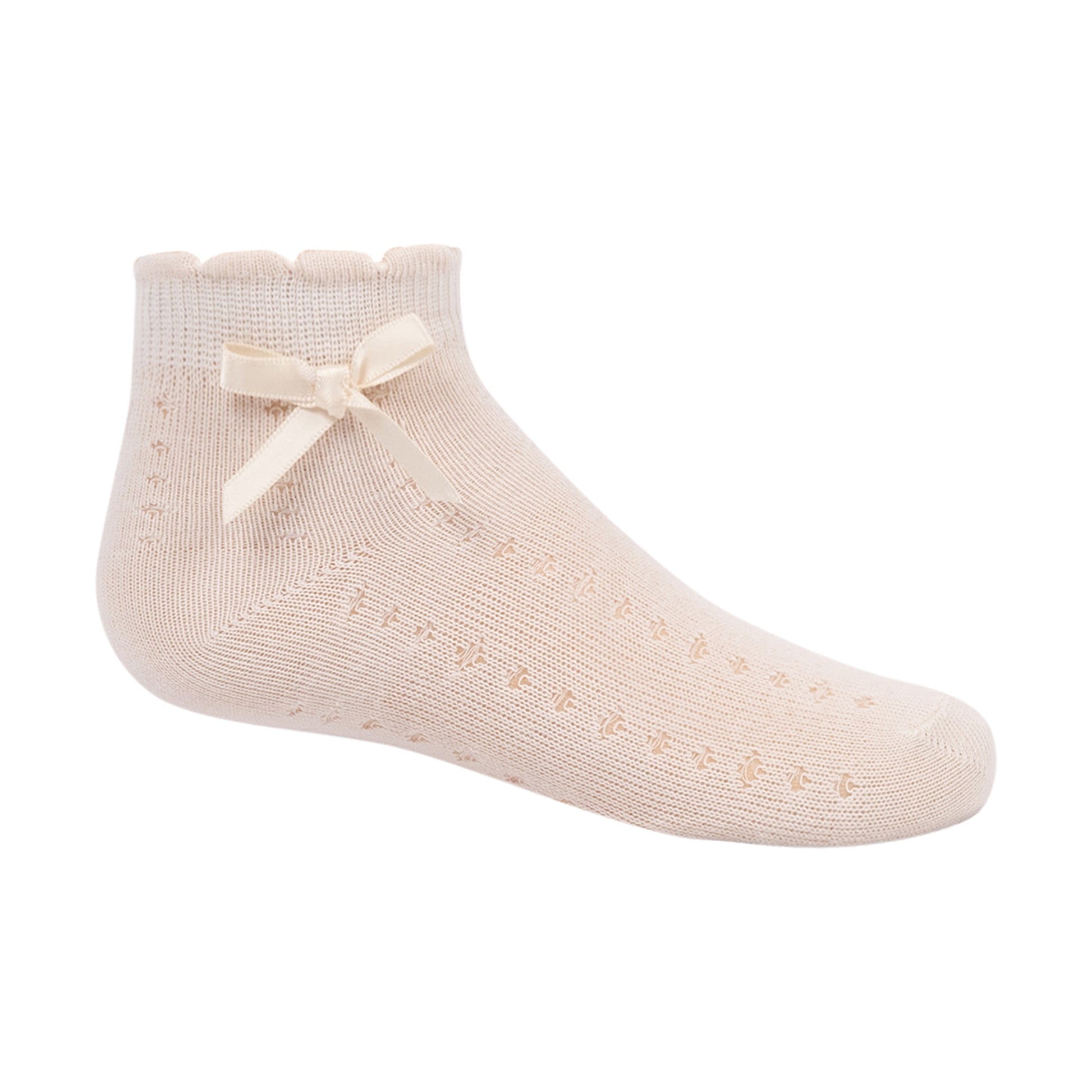 Zubii Texture Dot Sock with Bow Ankle - 1206-Z
