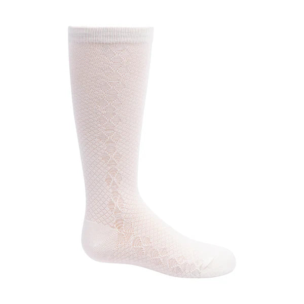Fishnet Diamond Knee-High Socks – Stylish Diamond Pattern & Comfortable Fit