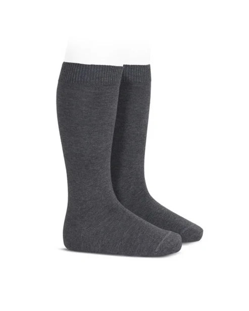 Condor Flat Cotton Knee Socks 202 Ivory - 2019/2