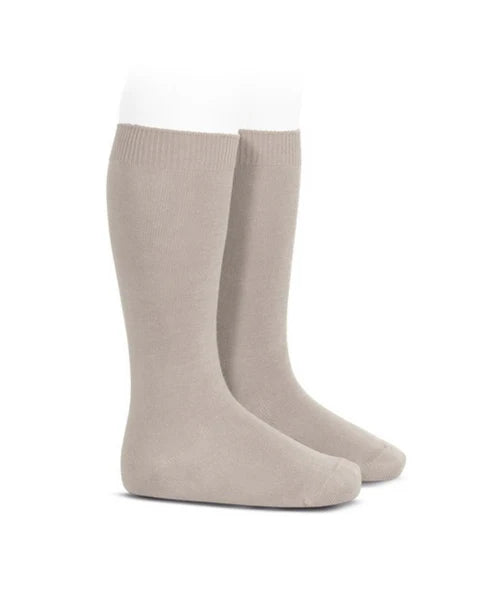 Condor Flat Cotton Knee Socks 326 Camel - 2019/2