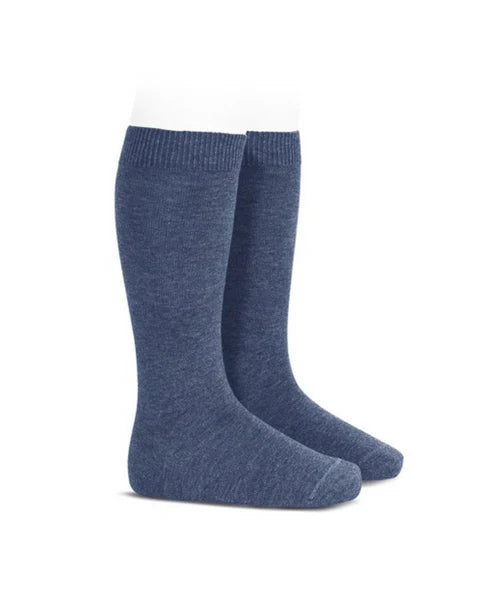 Condor Flat Cotton Knee Socks 326 Camel - 2019/2