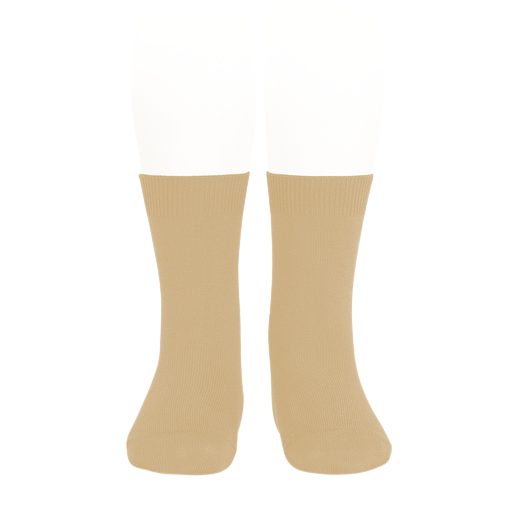 Condor Flat Cotton Crew Socks 314  Praline- 2019/4