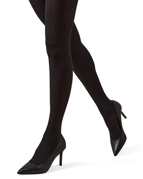 Memoi Womens Graphection Opaque Nylon Tights - Mo-103