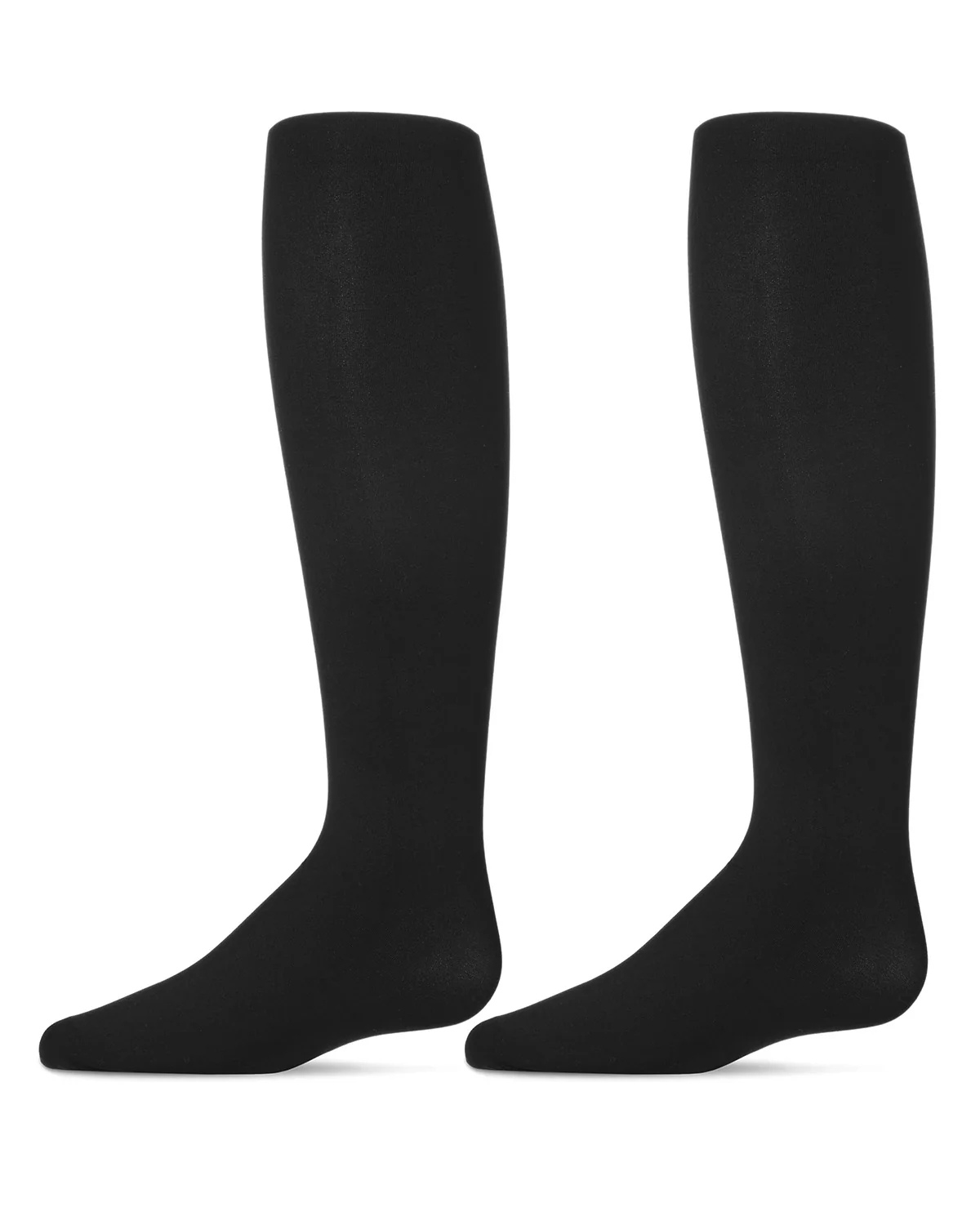 Memoi Girls 2 Pair Pack Totally Opaque Microfiber Tights - Mkb-117