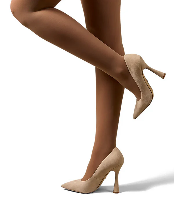Memoi Velveteen Semi-Opaque 30 Denier Control Top Tights - Mo-314