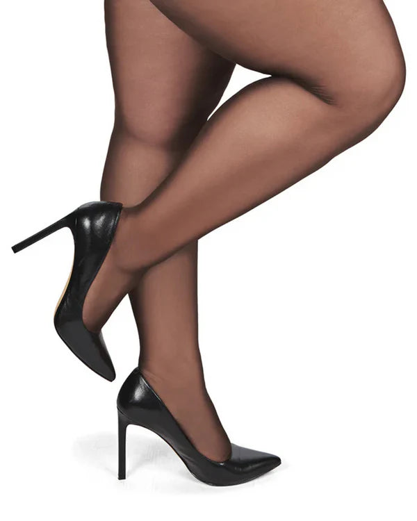 Memoi Womens Curvy All Day Sheer Control Top Pantyhose - Mm-2207