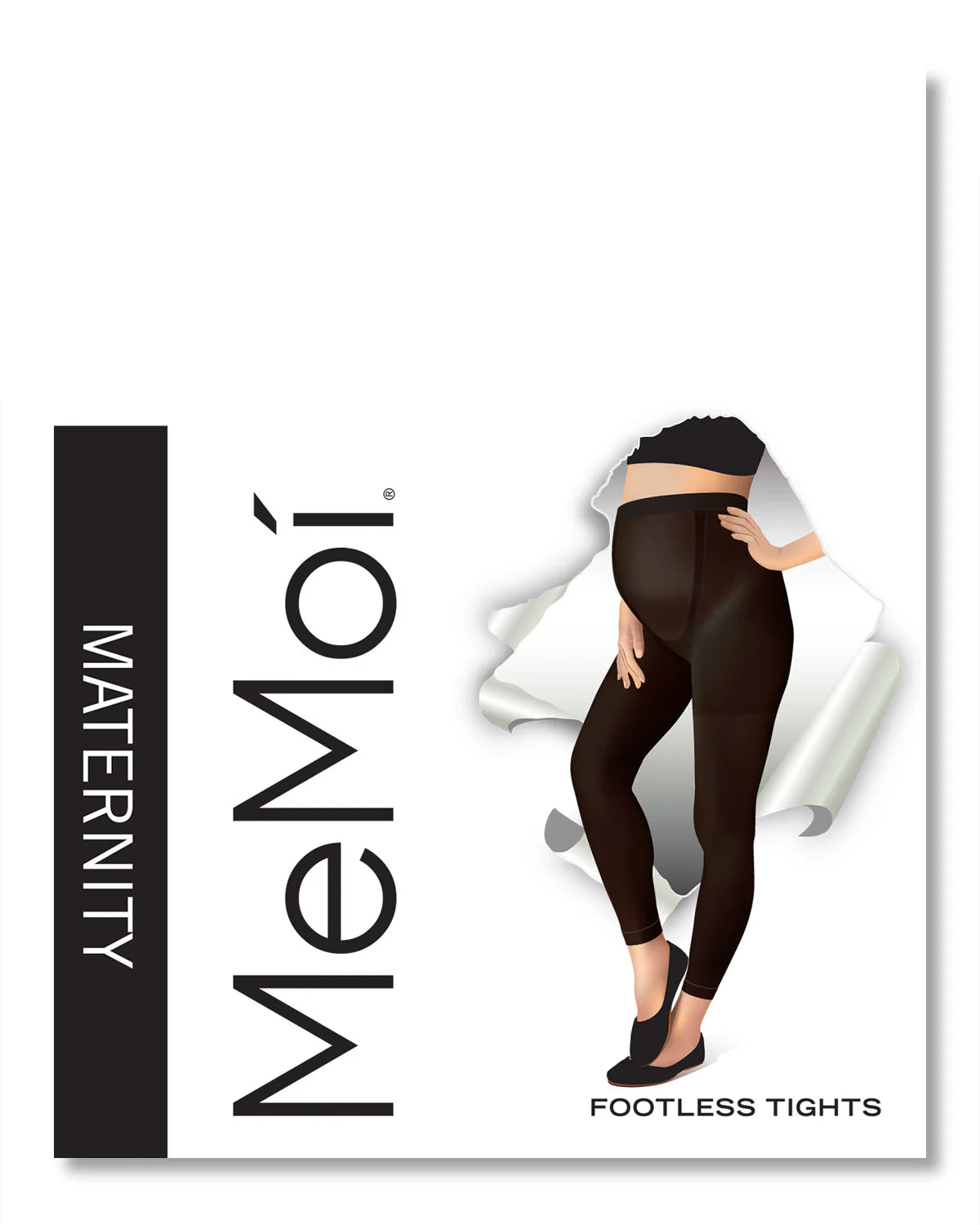 Memoi Womens Opaque Maternity Footless Tights with Extra Large Waist - Ma-343