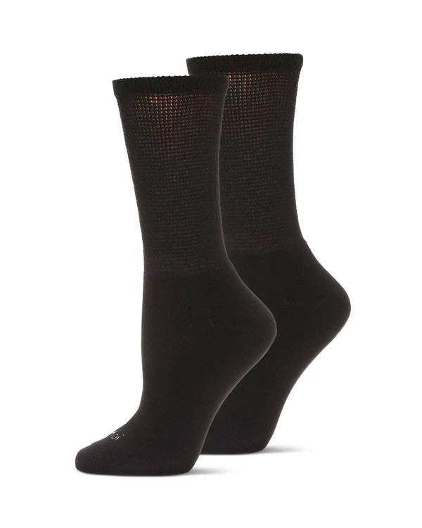 Memoi 2 Pair Unisex Diabetic Full Cushion Crew Socks - Mdb-6000