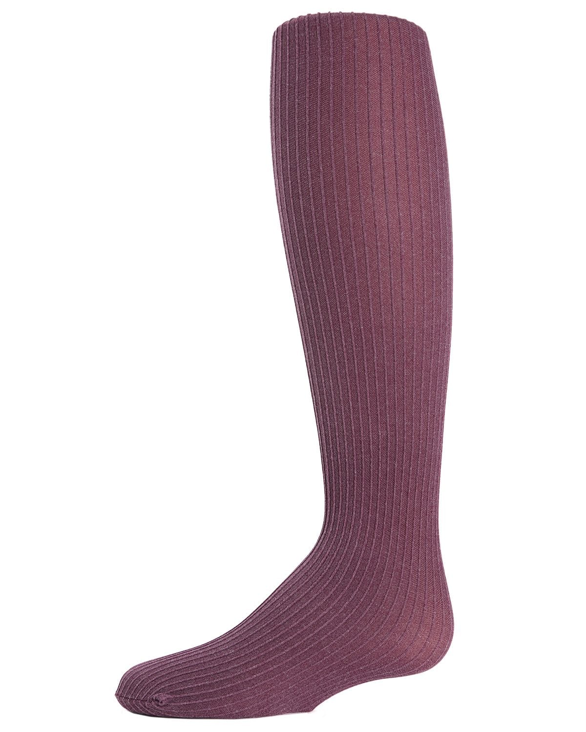Memoi Girls Essential Ribbed Heather Nylon Tights - Mk-056