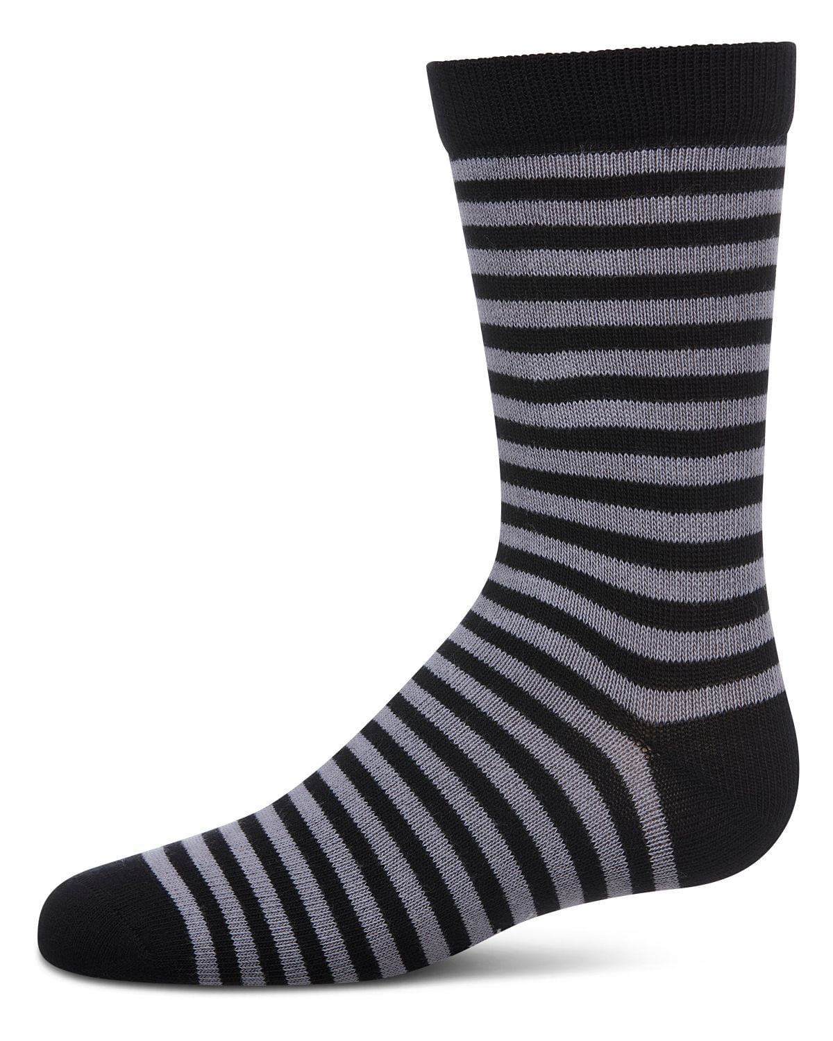 Memoi Thin Stripe Cotton Blend Boys Crew Sock - Mk-155
