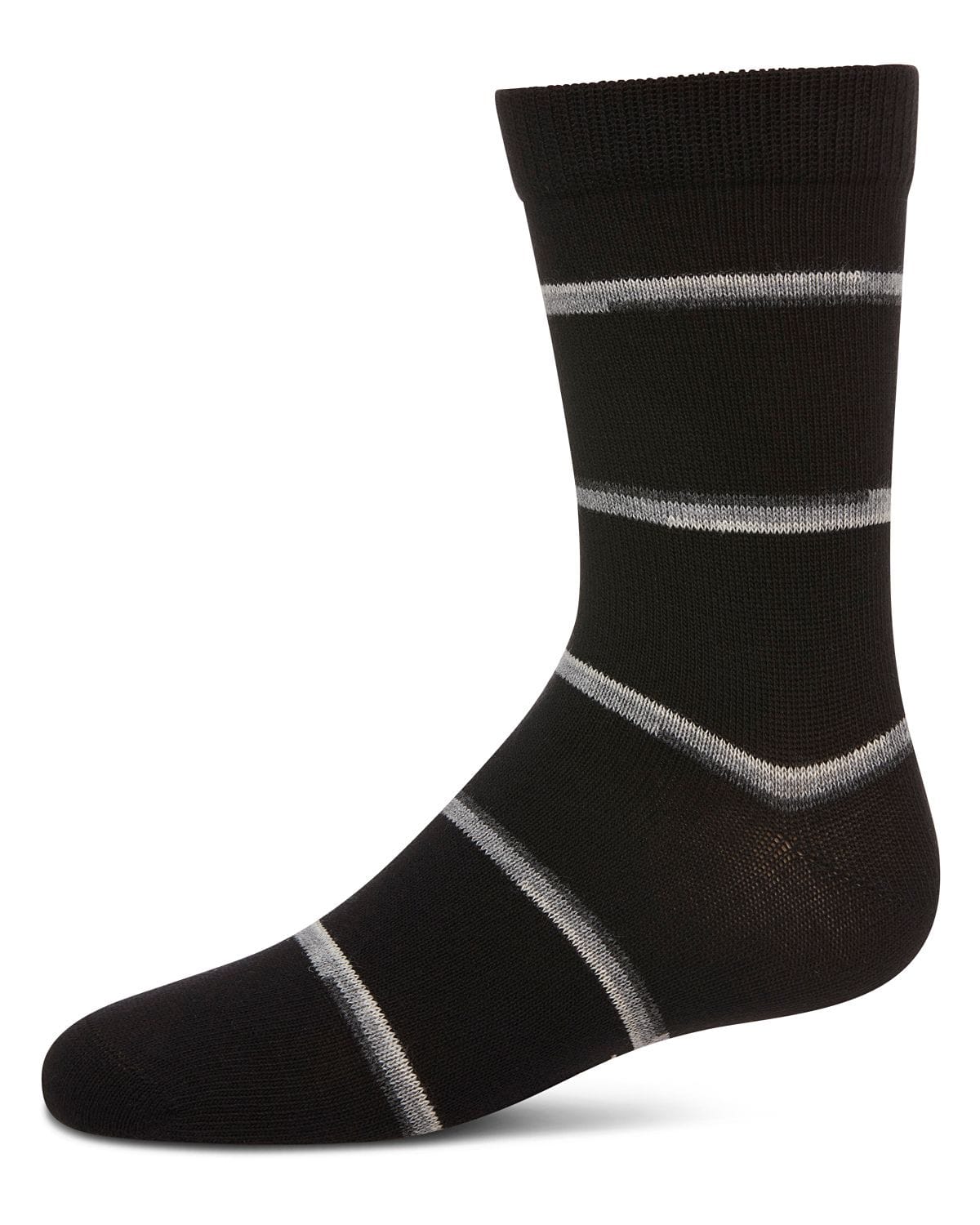Memoi Spacedye Stripe Boys Cotton Blend Crew Sock - Mk-159