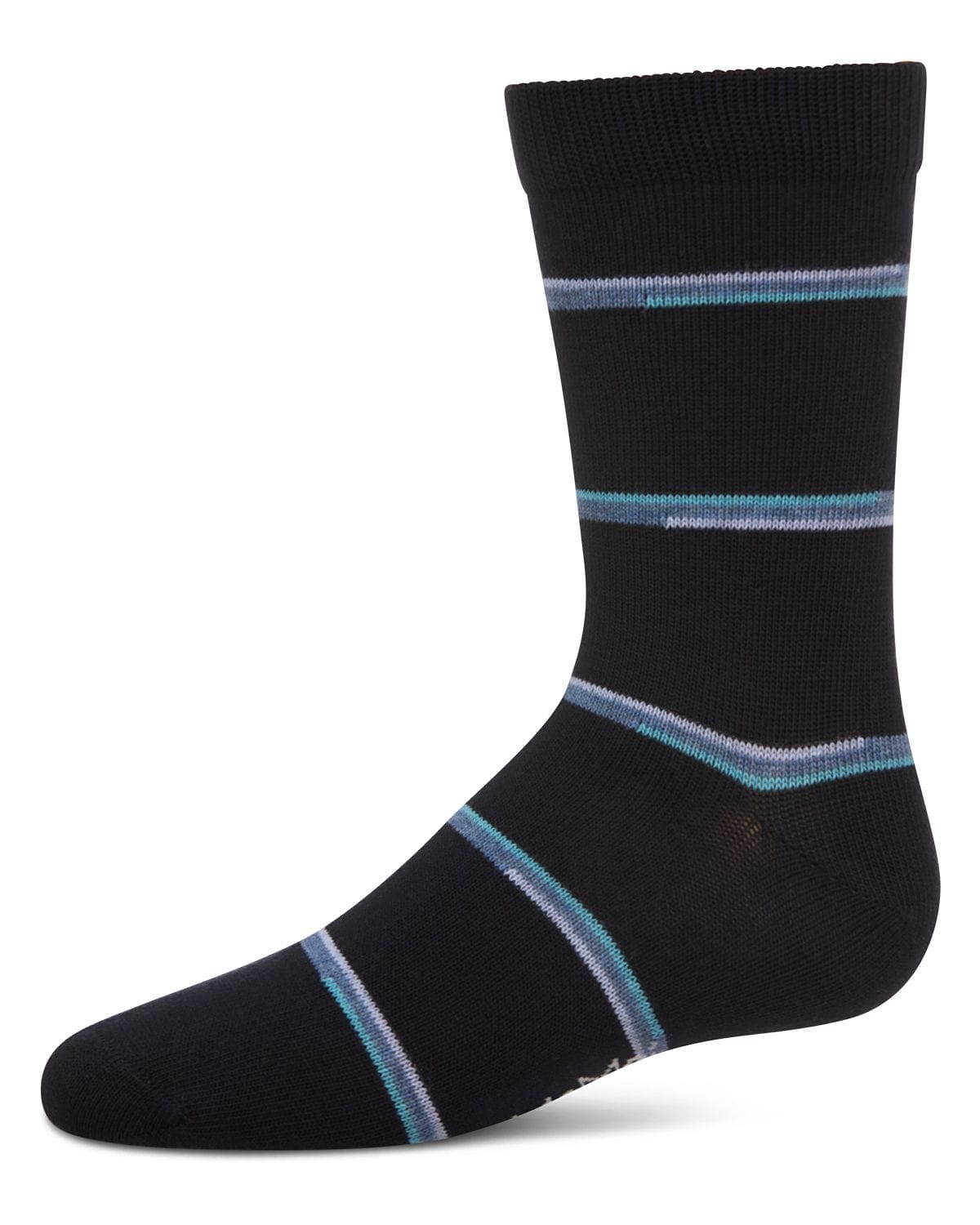 Memoi Spacedye Stripe Boys Cotton Blend Crew Sock - Mk-159
