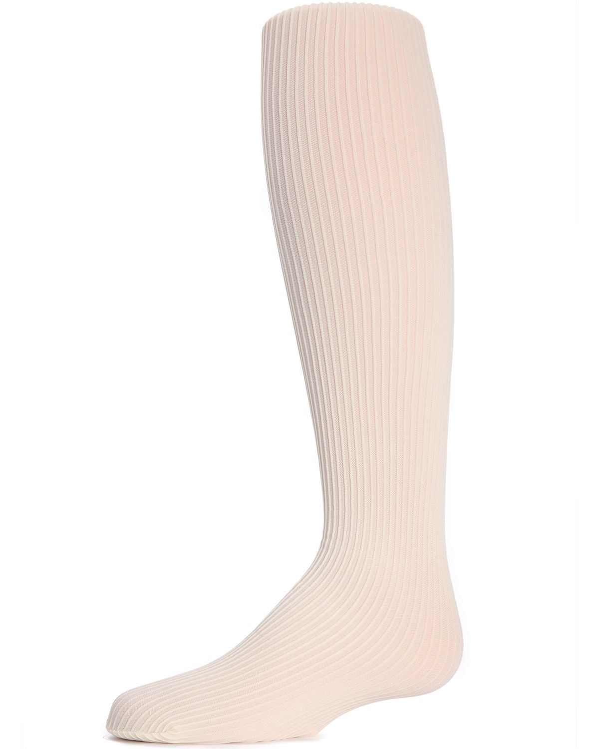 Memoi Textured Toes Girls Ribbed Tights - Mk-209