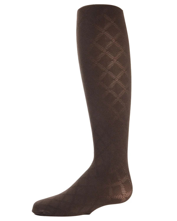 Memoi Flowers and Diamonds Girls Opaque Tights - Mk-225