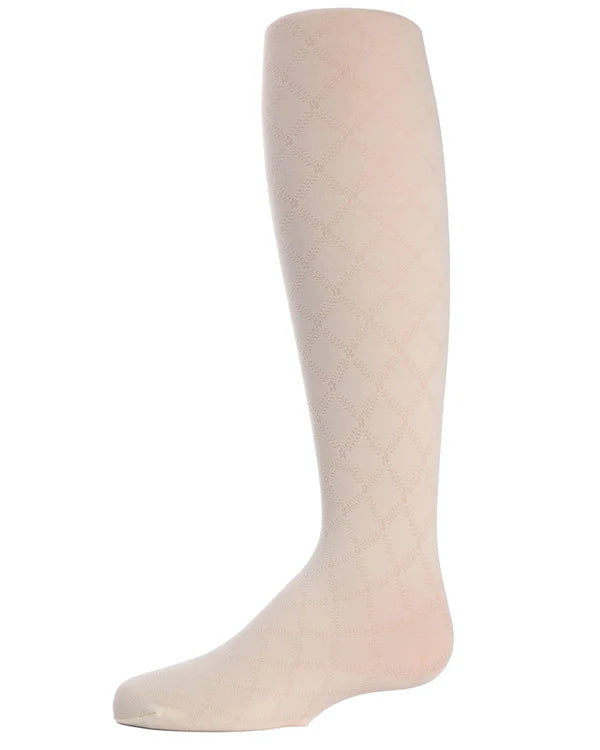 Memoi Flowers and Diamonds Girls Opaque Tights - Mk-225