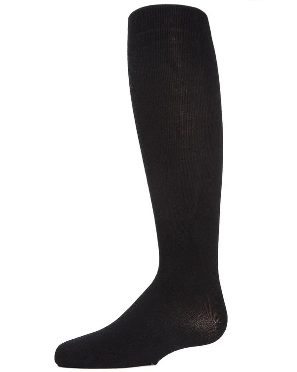 Memoi Girls Soft Pima Cotton Opaque Tights Asphalt - Mk-301