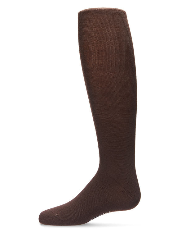 Memoi Girls Soft Pima Cotton Opaque Tights Asphalt - Mk-301