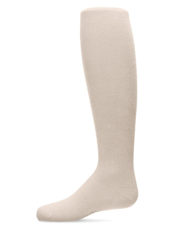Memoi Girls Soft Pima Cotton Opaque Tights Taupe Heather - Mk-301