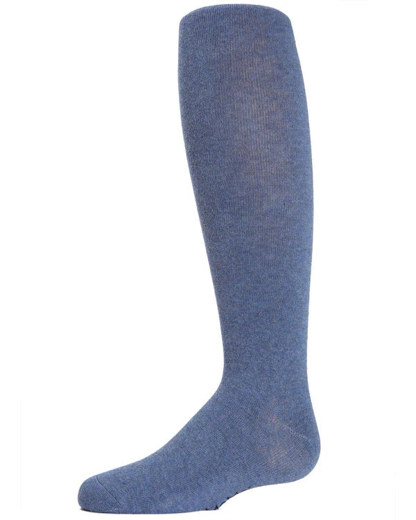 Memoi Girls Soft Pima Cotton Opaque Tights Taupe Heather - Mk-301