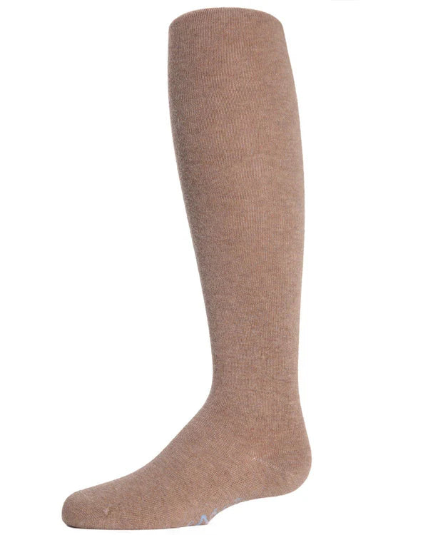 Memoi Girls Soft Pima Cotton Opaque Tights Olive Heather - Mk-301