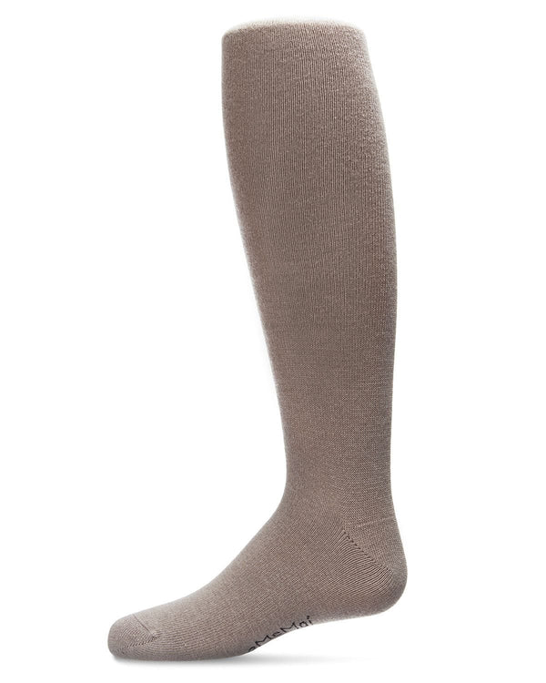 Memoi Girls Soft Pima Cotton Opaque Tights Olive Heather - Mk-301