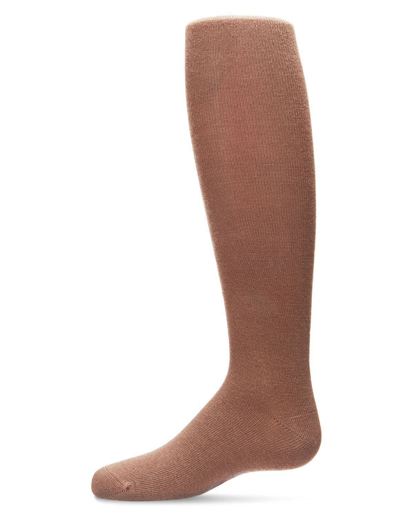 Memoi Girls Soft Pima Cotton Opaque Tights Taupe - Mk-301