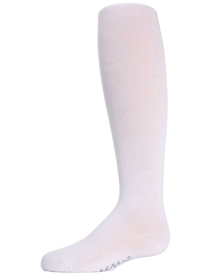 Memoi Girls Soft Pima Cotton Opaque Tights Ivory - Mk-301