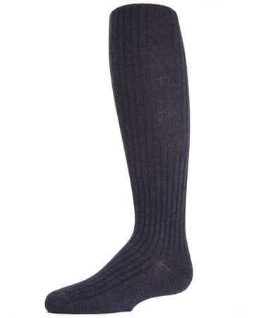 Memoi Girls Ribbed Cotton Blend Sweater Tights - Mk-302
