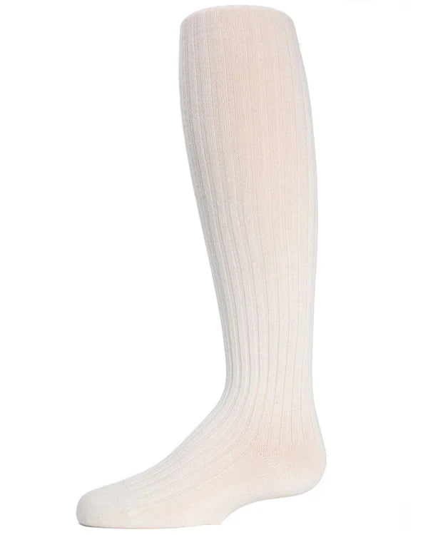Memoi Girls Ribbed Cotton Blend Sweater Tights - Mk-302