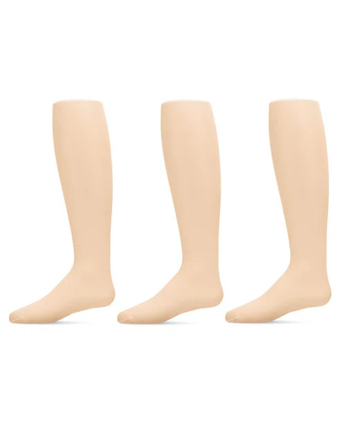 Memoi Girls 3 Pair Pack Basic Sheer 30 Denier Tights - Mk-3033