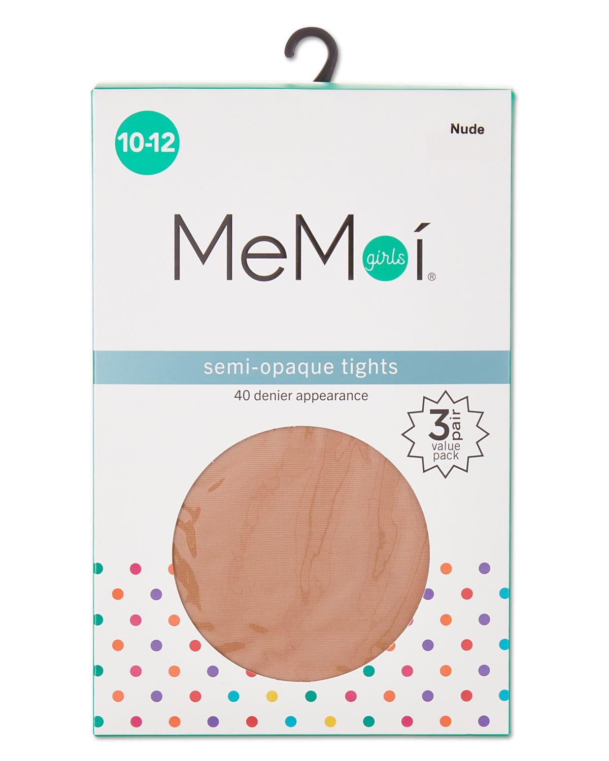 Memoi Girls 3 Pair Pack Semi-Opaque Tights - Mk-3053