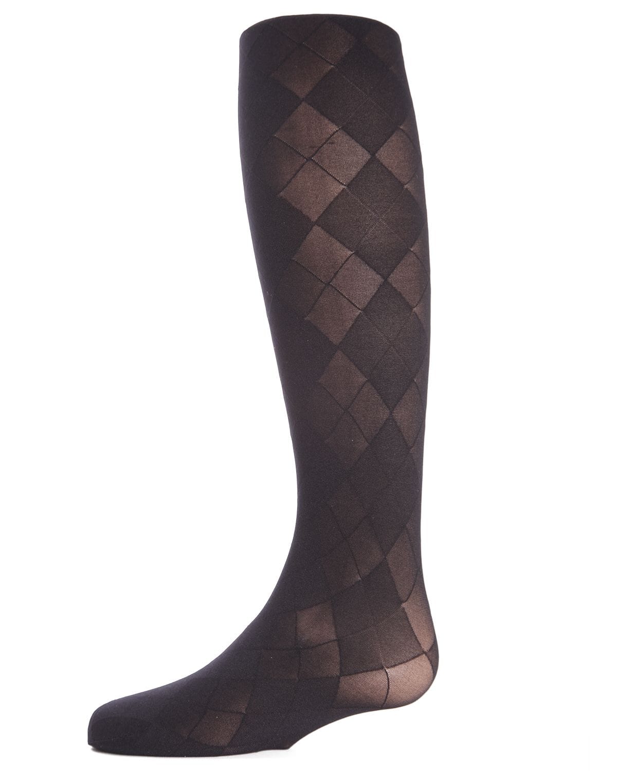 Memoi Girls Sheer Argyle Nylon Tights - Mk-308