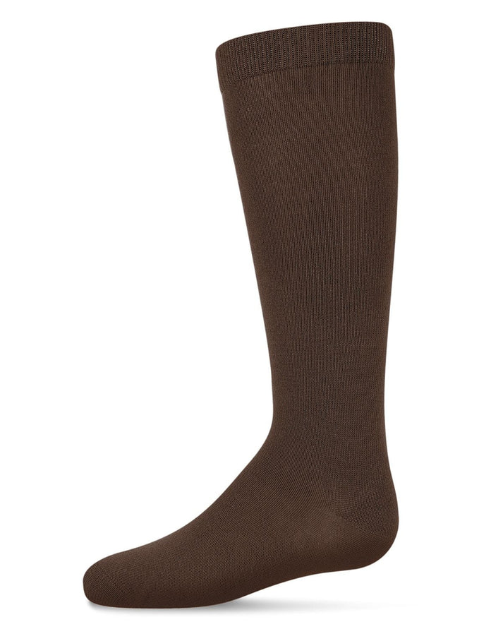 Kids’ Basic Cotton Blend Knee-High Socks – Soft & Breathable Blush Color