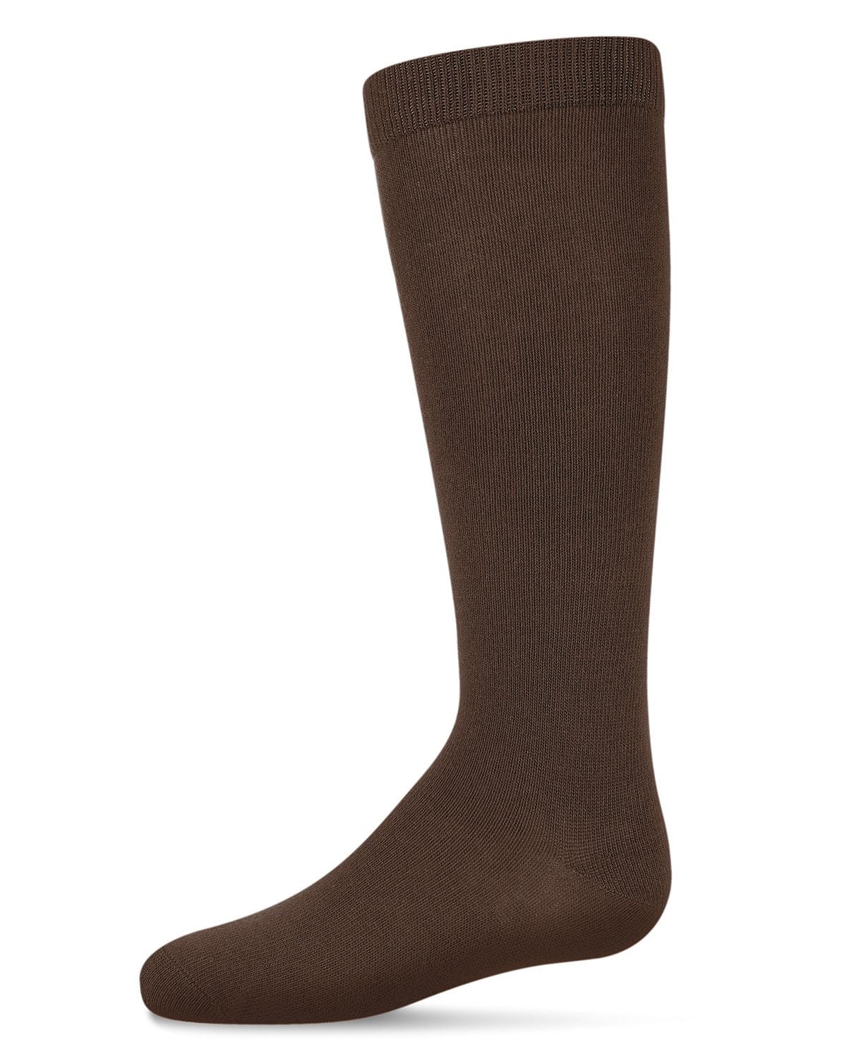 Memoi Kids Basic Cotton Blend Knee High Socks White - Mk-5056