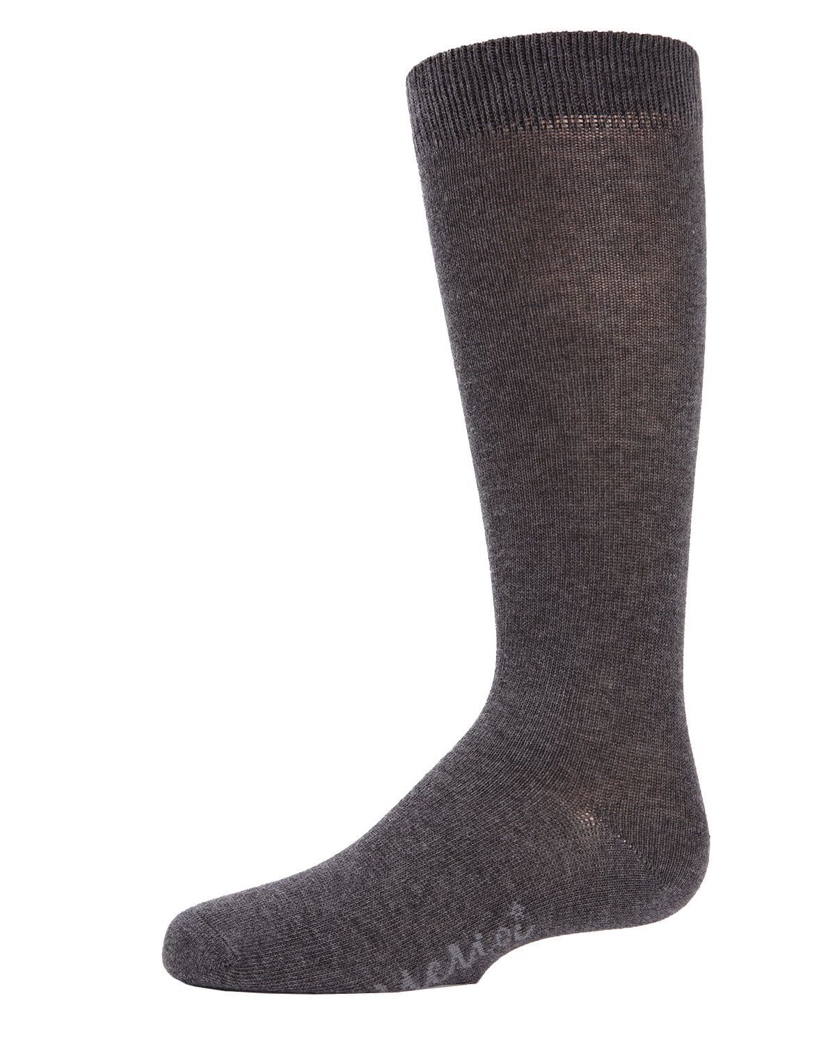 Memoi Kids Basic Cotton Blend Knee High Socks Brown - Mk-5056