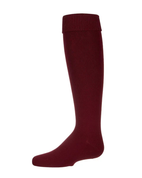 Memoi Kids Basic Cotton Blend Knee High Socks Toffee - Mk-5056