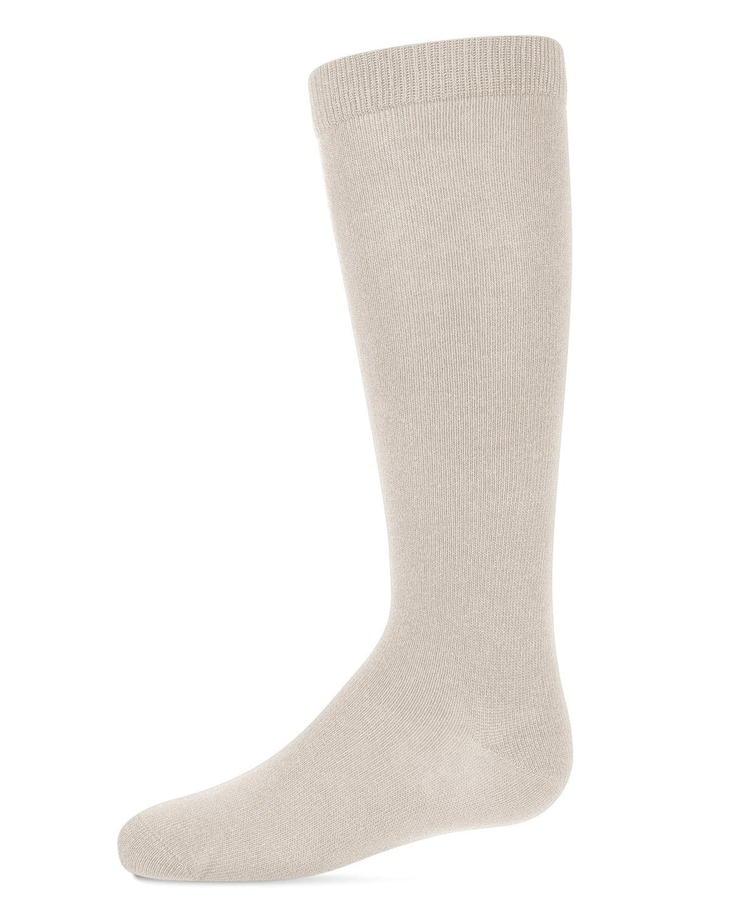 Memoi Kids Basic Cotton Blend Knee High Socks White - Mk-5056