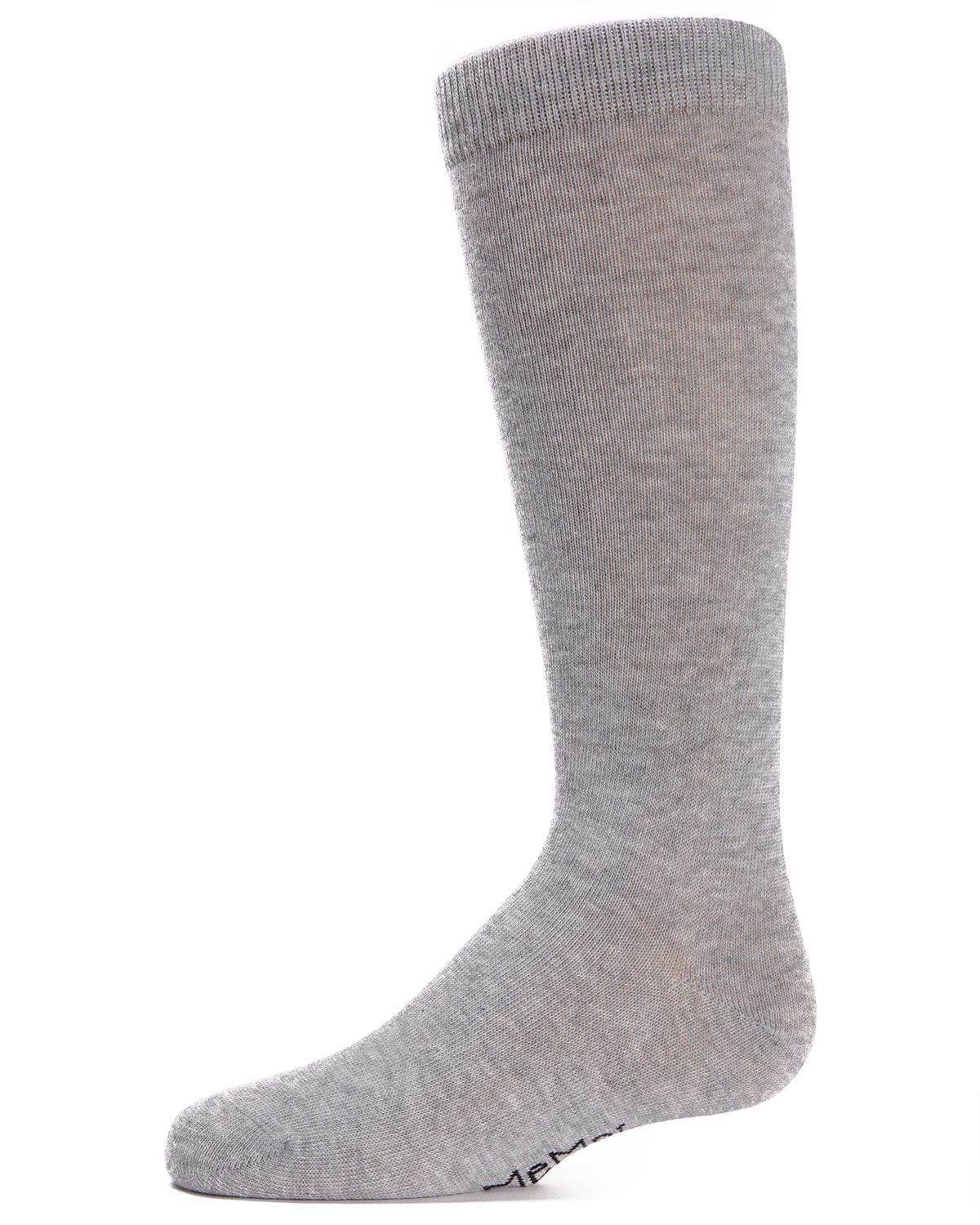 Memoi Kids Basic Cotton Blend Knee High Socks White - Mk-5056