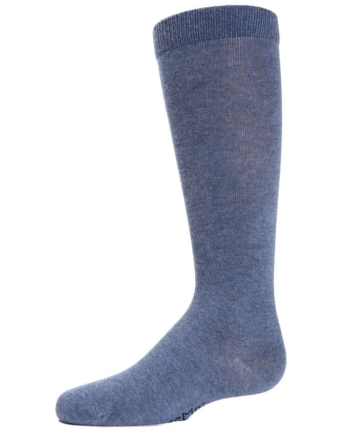 Kids’ Basic Cotton Blend Knee-High Socks – Soft & Breathable Blush Color